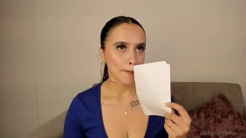 Snapshot of abbey_allen chatting on 10-18-25, 11:27 Abbey  IG abby allenn  04 December Online at  I will be on vacation dont forget me  See you soon   online show from 10-18-25, 11:27
