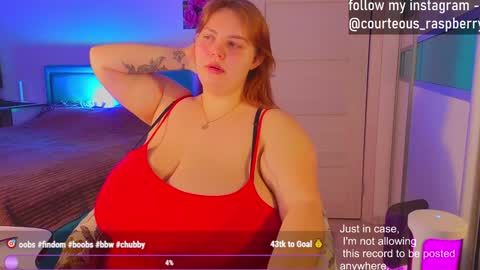 Snapshot of courteous_raspberrrry chatting on 01-25-25, 06:45 Rose Roys my  online show from 01-25-25, 06:45