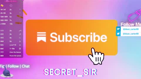 Snapshot of secret_sir chatting on 05-01-26, 11:09 Dean Carter online show from 05-01-26, 11:09