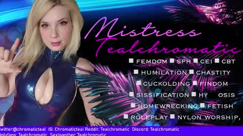 Mistress Teal Chromatic online show from 01-01-25, 12:44