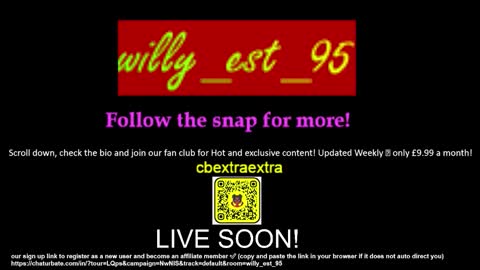 willy_est_95 online show from 01-13-26, 03:28